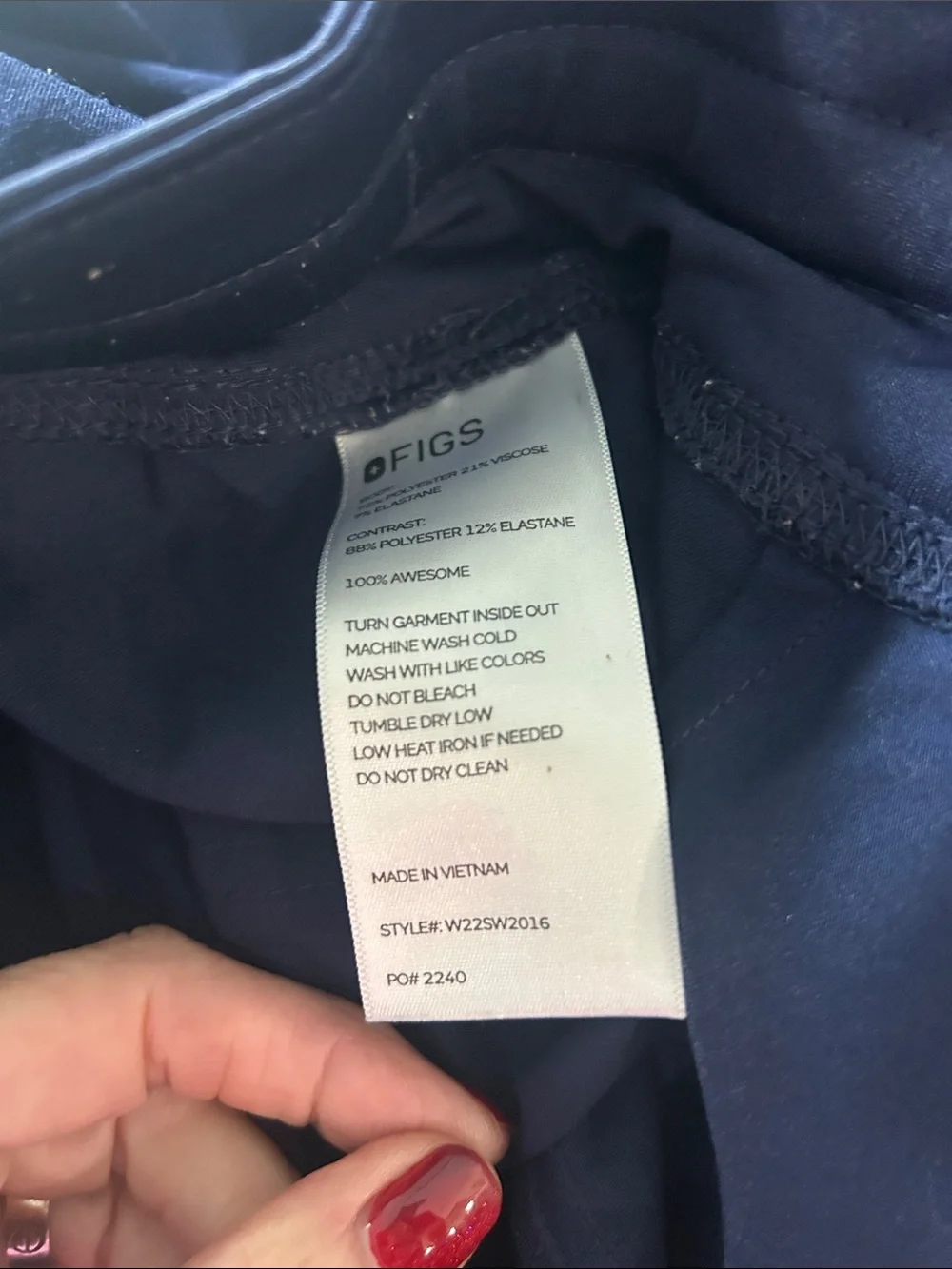 Figs Technical Collection Navy Scrub Set LN
